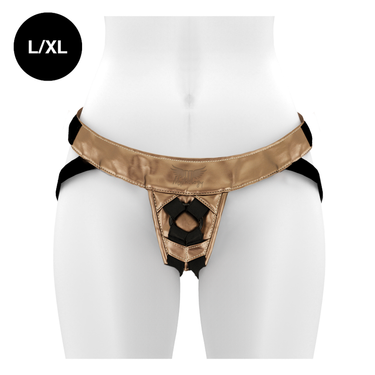 Imbracatura Mythology Fantasy Gold L/XL – Compatibile con dildo ventosa